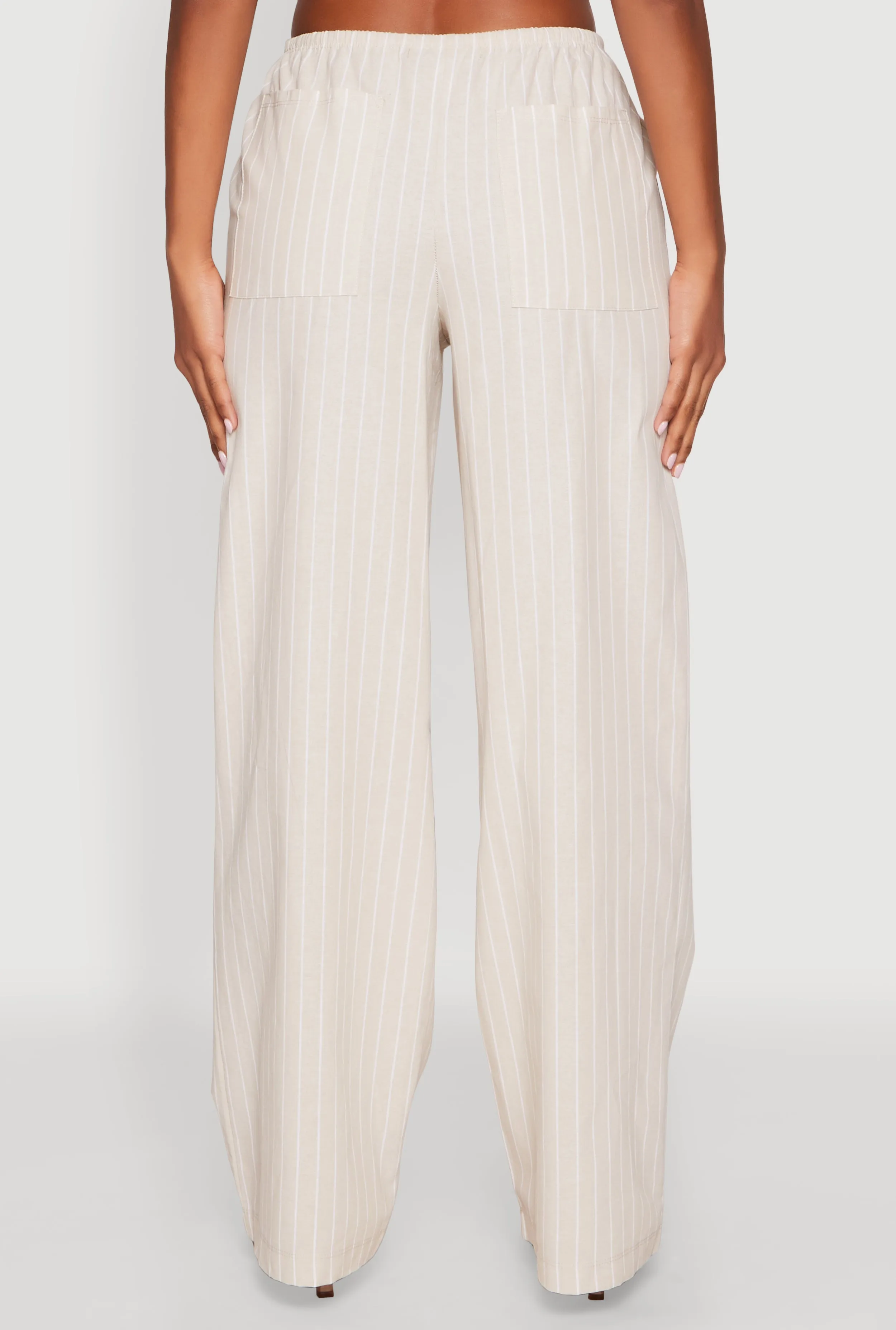 Almost Famous Drawstring Striped Pants