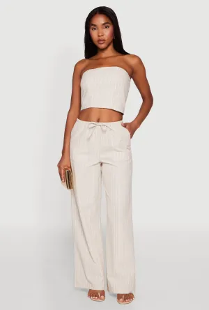Almost Famous Drawstring Striped Pants