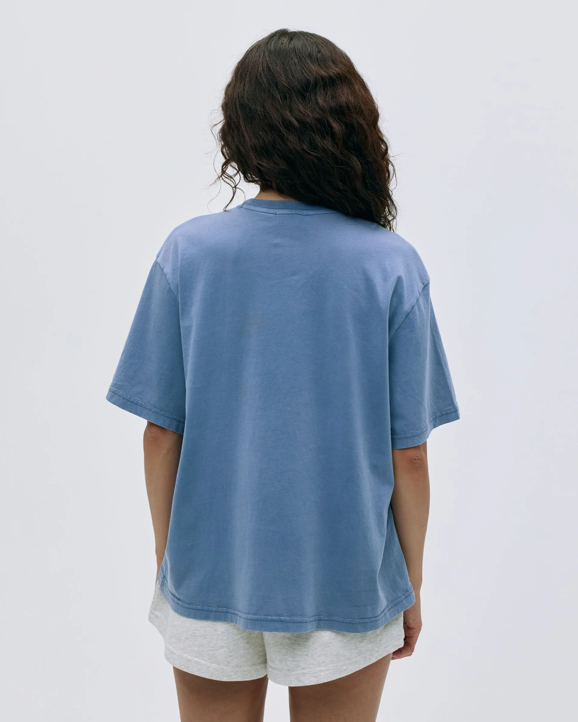 AS Bold Vintage Wash Lightweight T-shirt - Vintage Blue/Marshmallow White