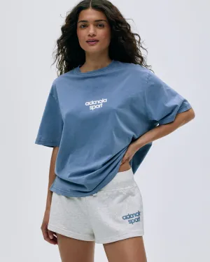 AS Bold Vintage Wash Lightweight T-shirt - Vintage Blue/Marshmallow White