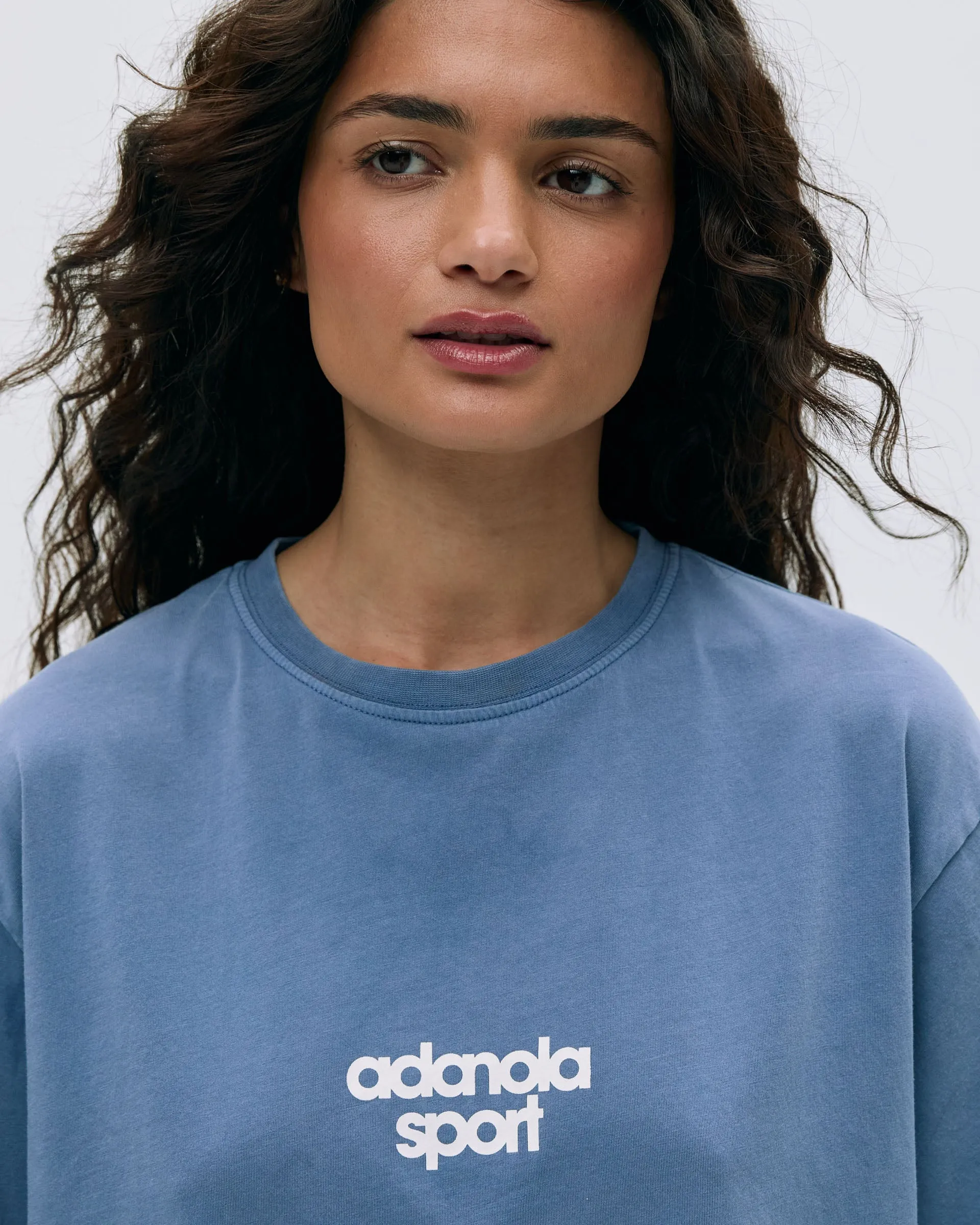 AS Bold Vintage Wash Lightweight T-shirt - Vintage Blue/Marshmallow White