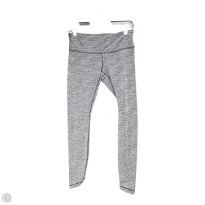 Athletic Leggings By Lululemon In Grey & White, Size: 6