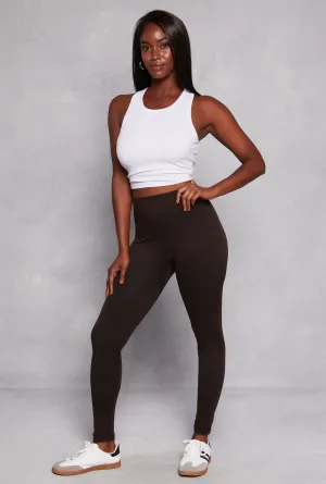 Basic French Terry High Waist Leggings