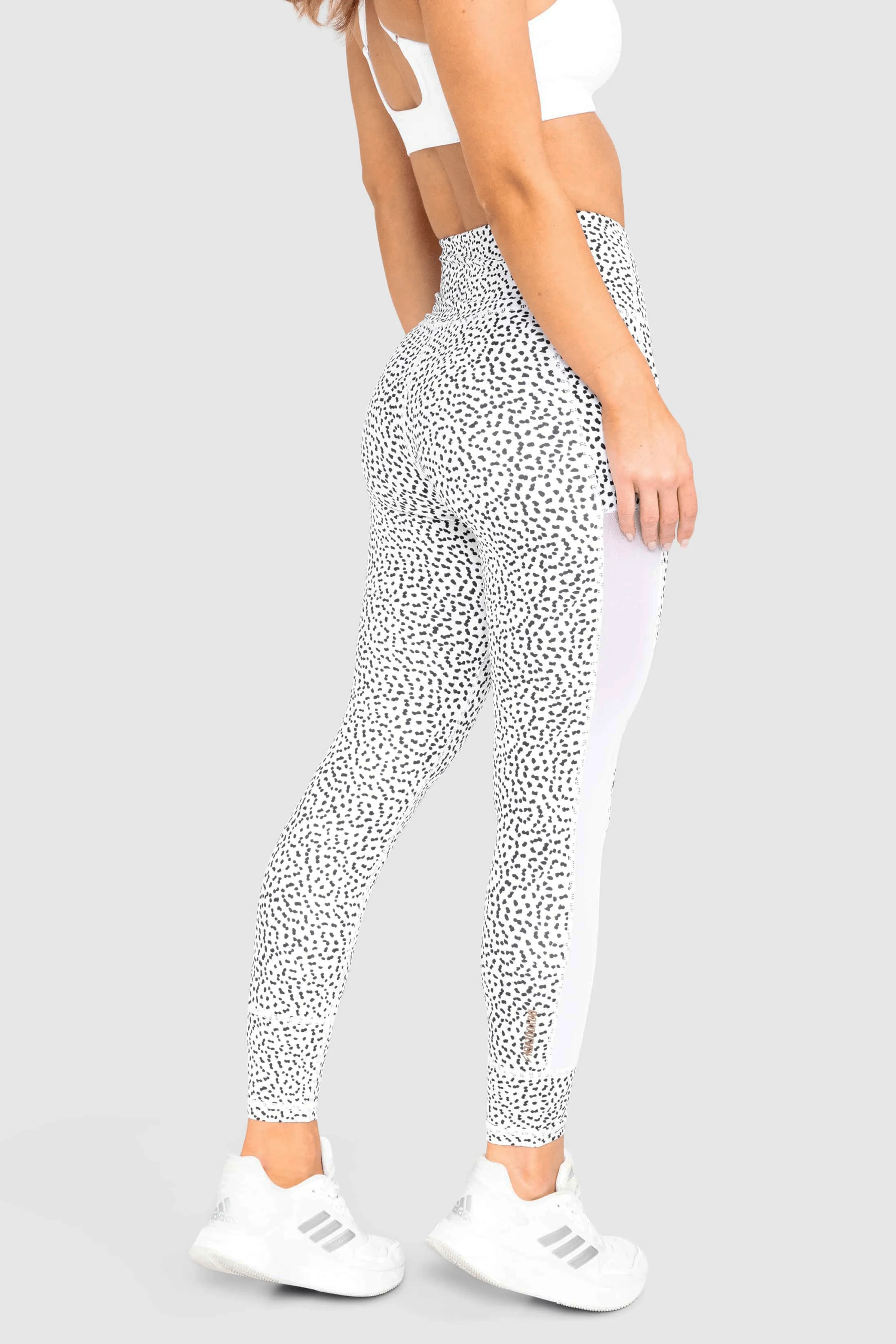 Breeze Mesh Leggings - White Speckle