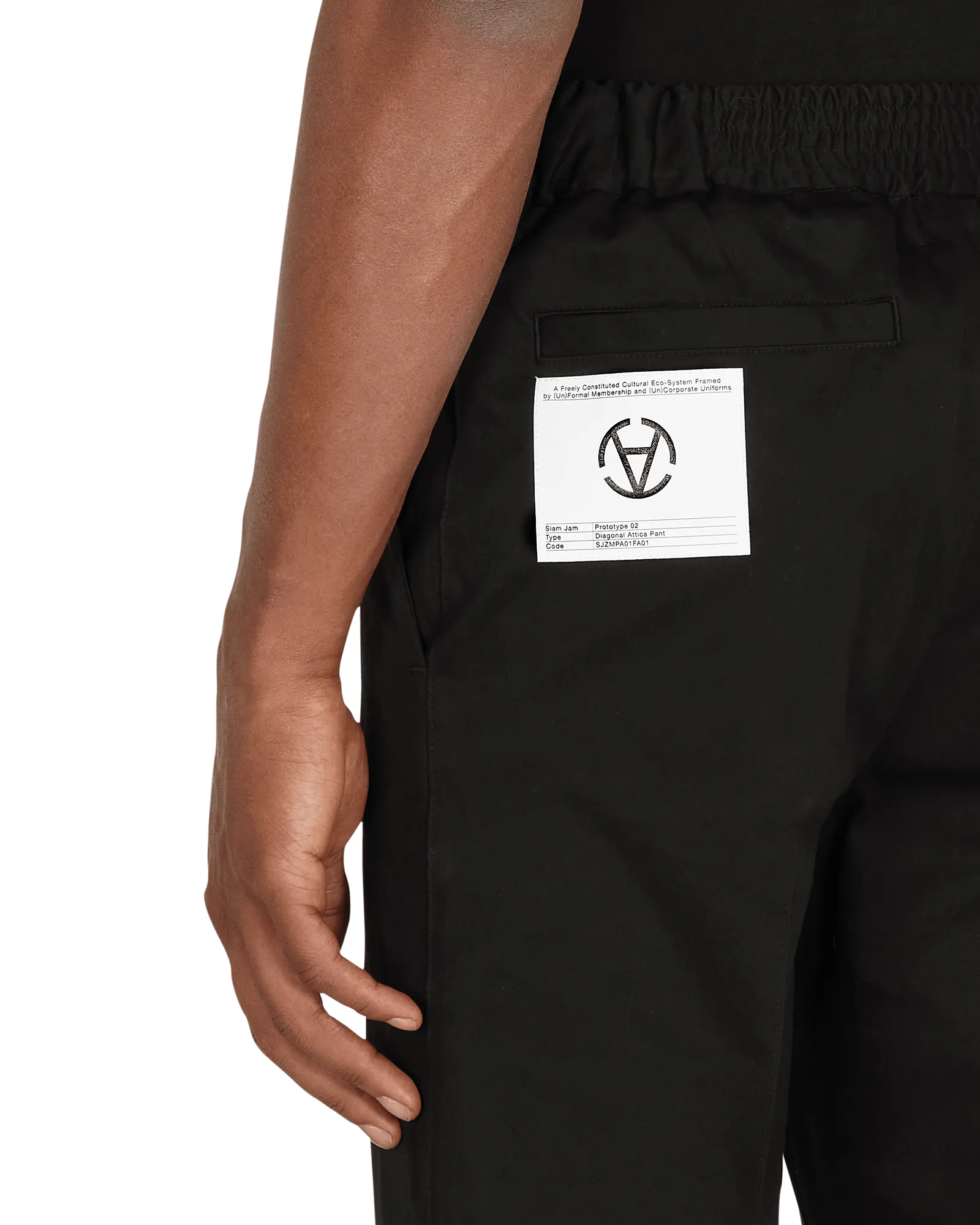 Diagonal Attica Pants Black