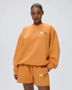 Distance Oversized Sweatshirt - Mango Orange