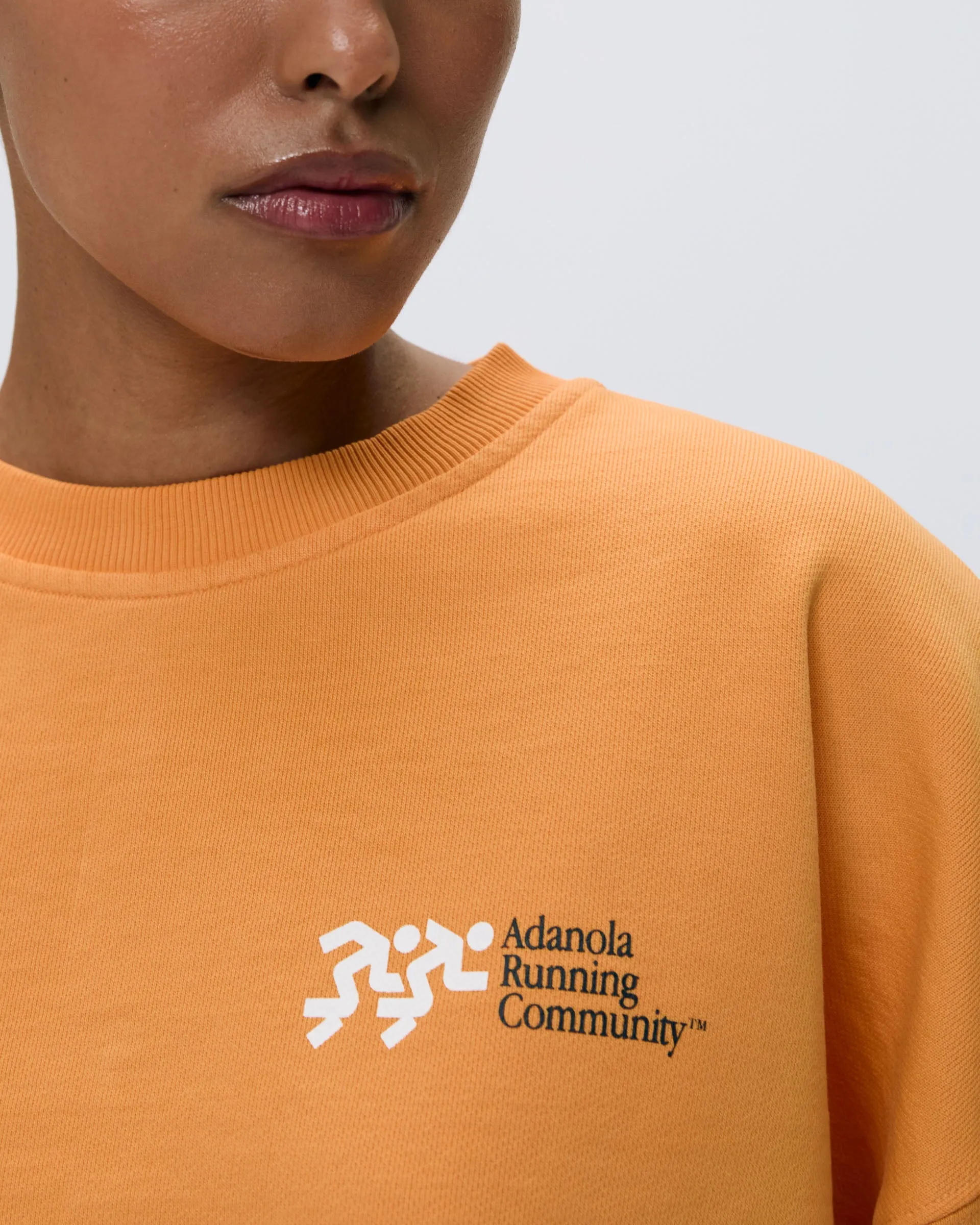 Distance Oversized Sweatshirt - Mango Orange