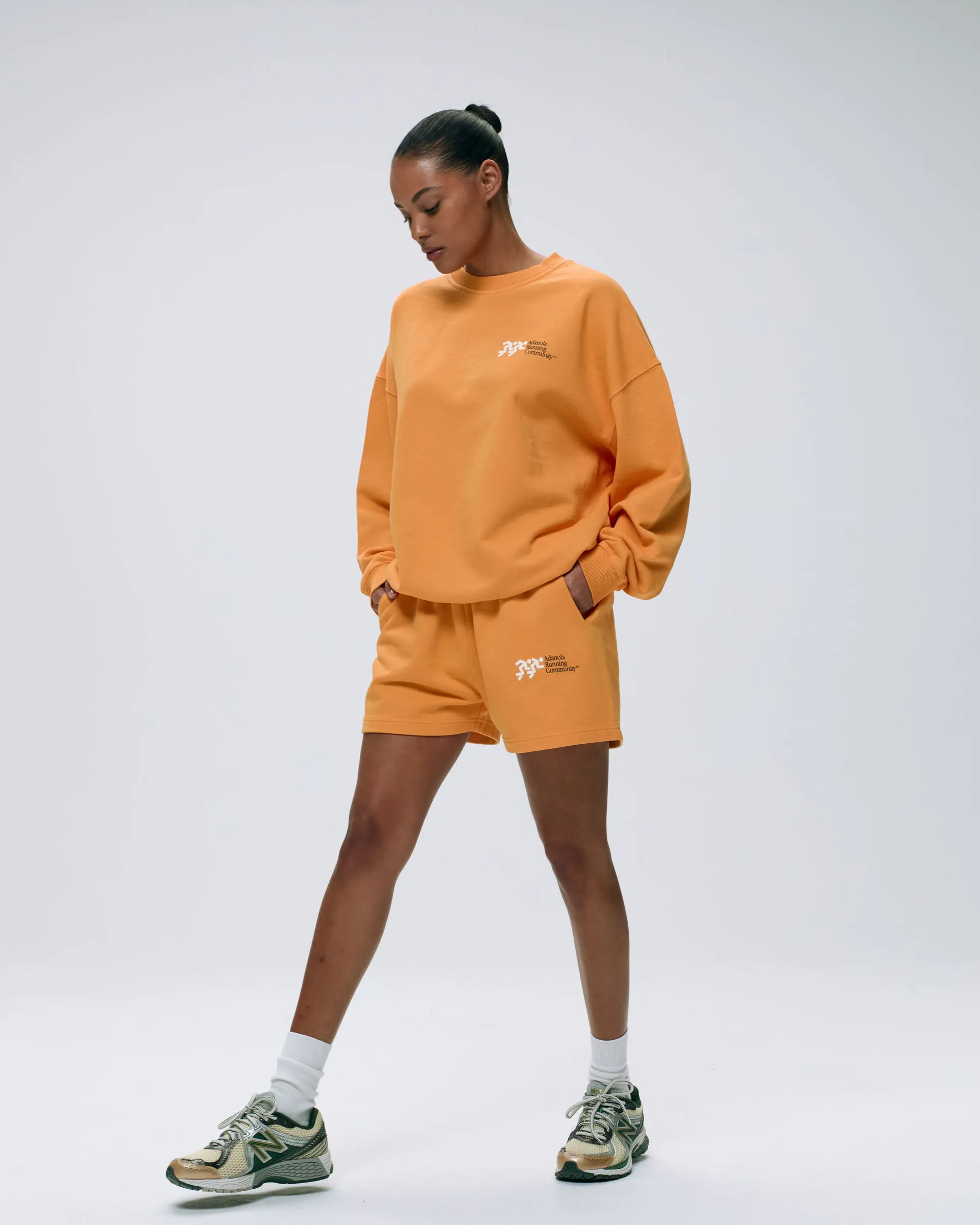 Distance Oversized Sweatshirt - Mango Orange