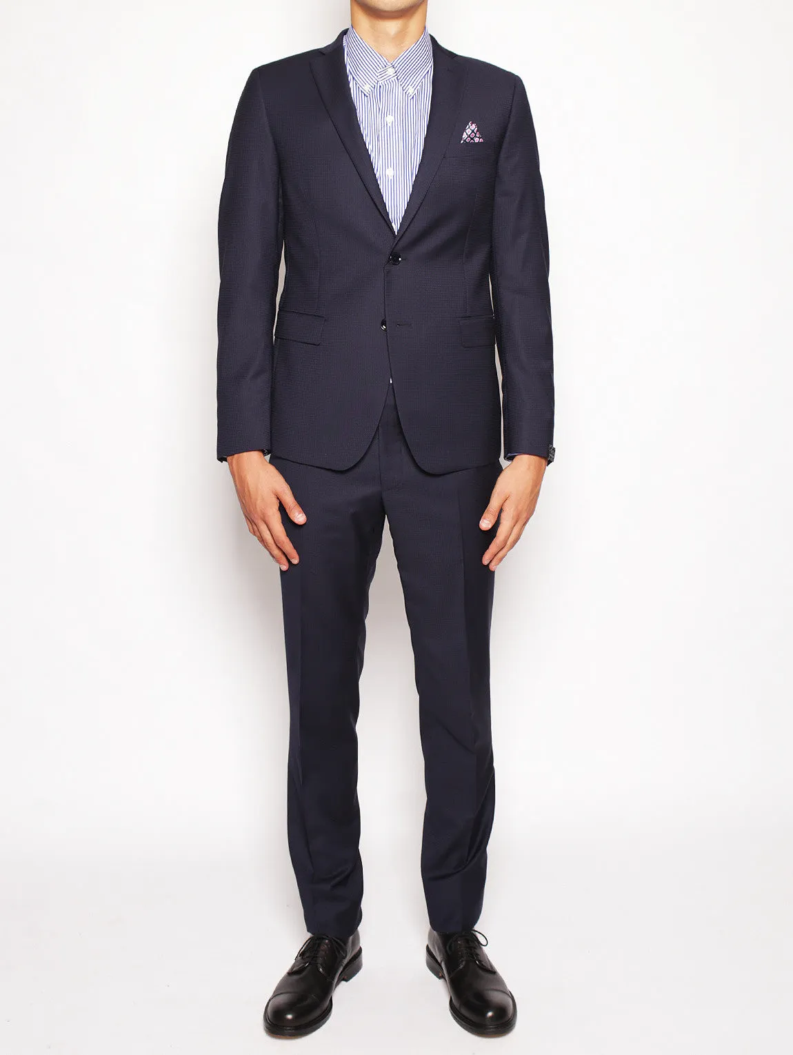 Dress in Pure Blue Virgin Wool