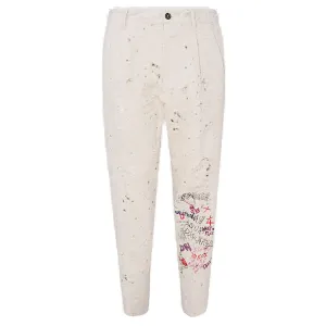 Dsquared2 Graffiti Printed Distressed Pants