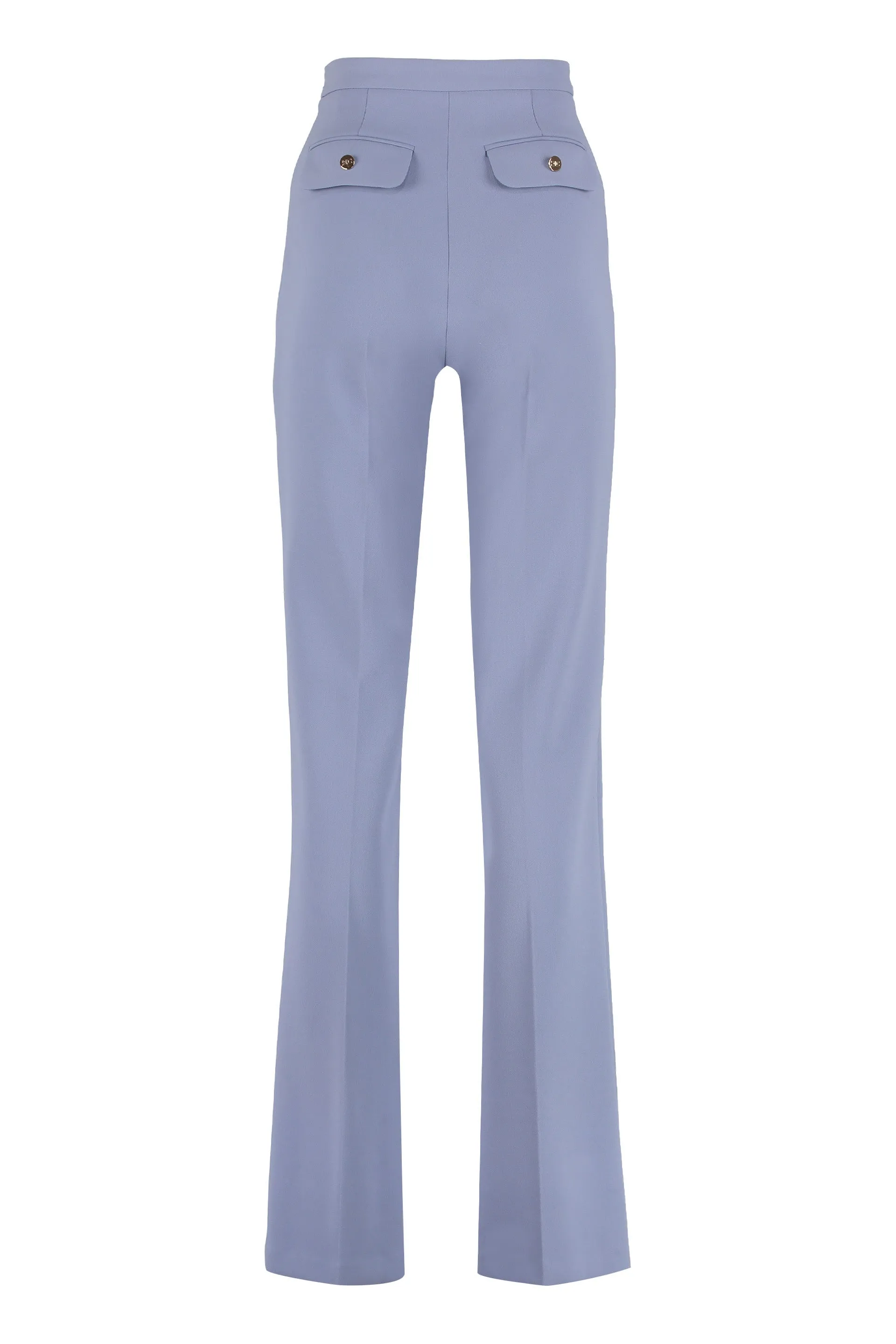 Elisabetta Franchi Palazzo High Waist Flared Trousers