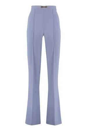 Elisabetta Franchi Palazzo High Waist Flared Trousers