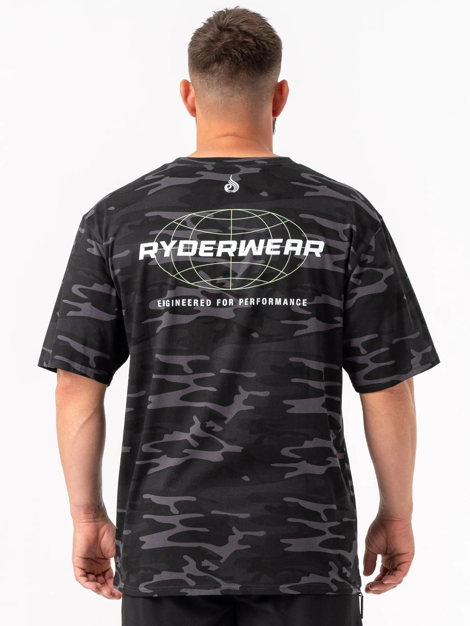 Energy Oversized T-Shirt - Black Camo