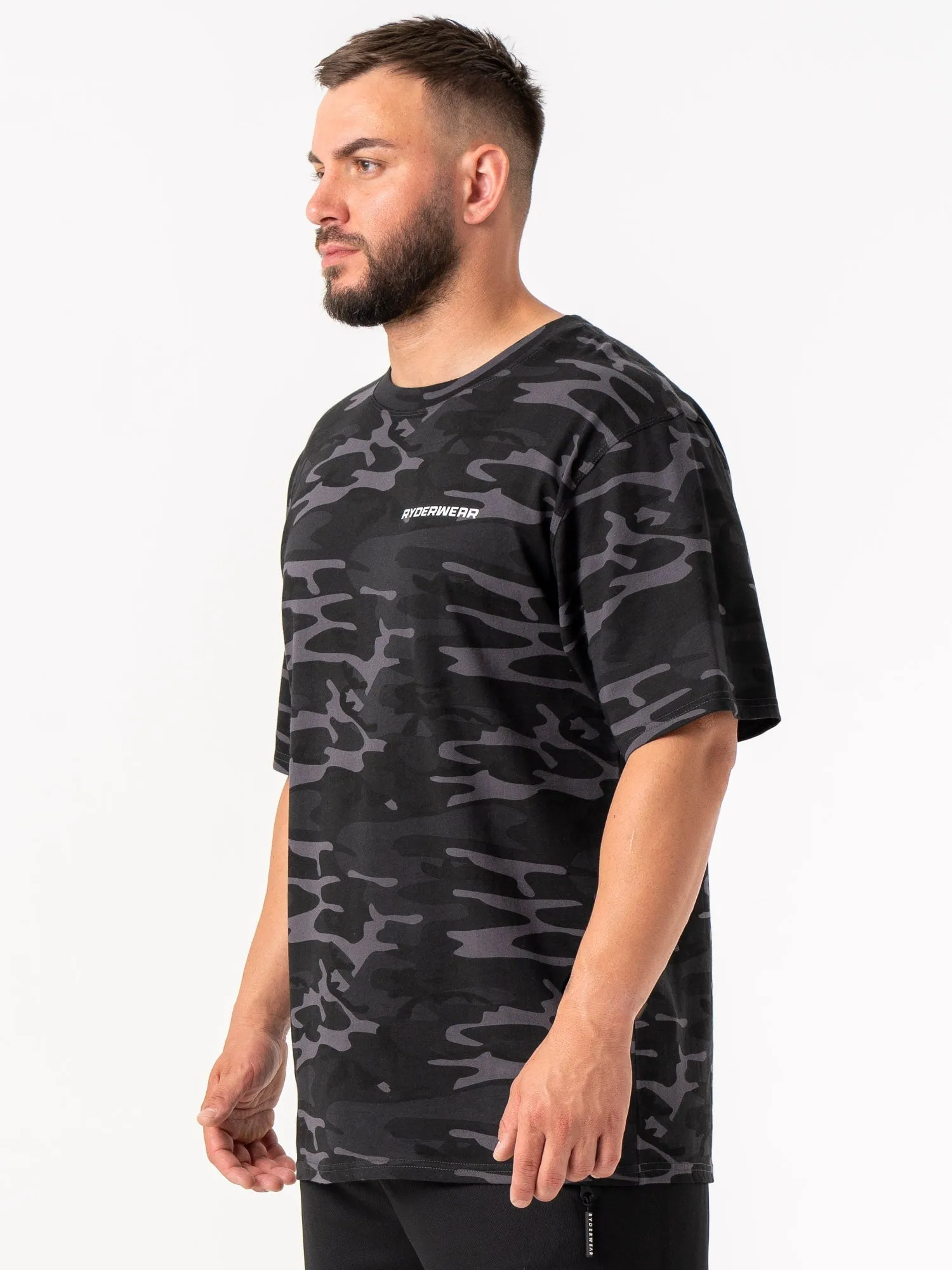 Energy Oversized T-Shirt - Black Camo
