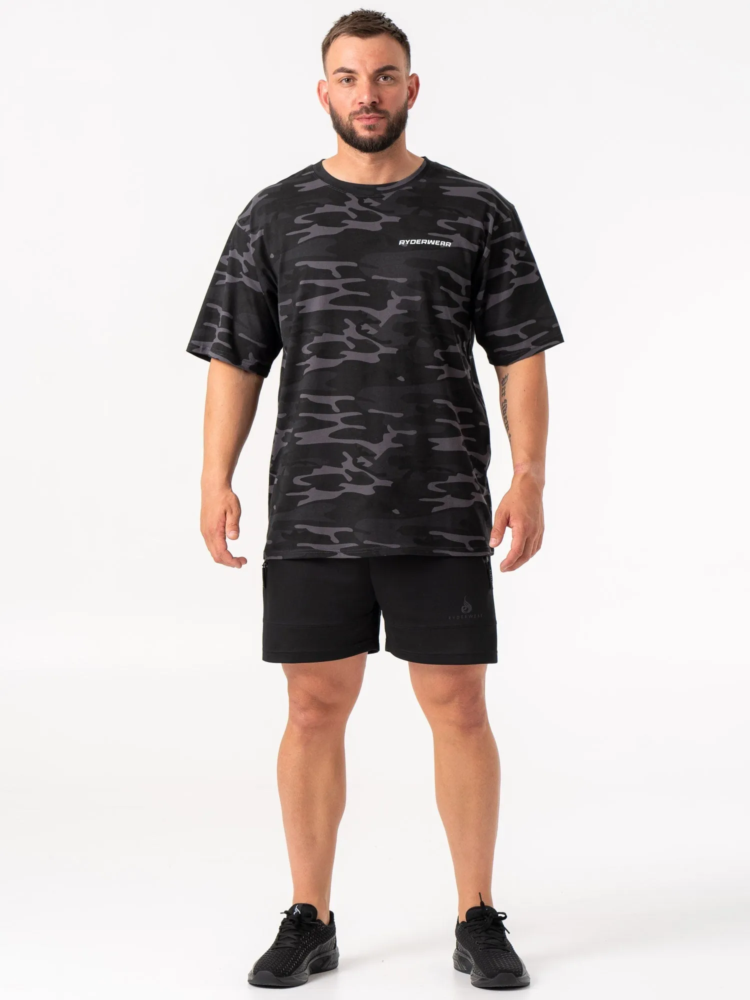 Energy Oversized T-Shirt - Black Camo