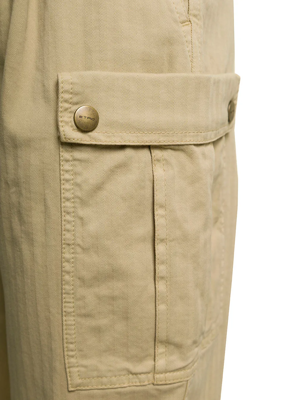 Etro High-Waist Cropped Cargo Trousers