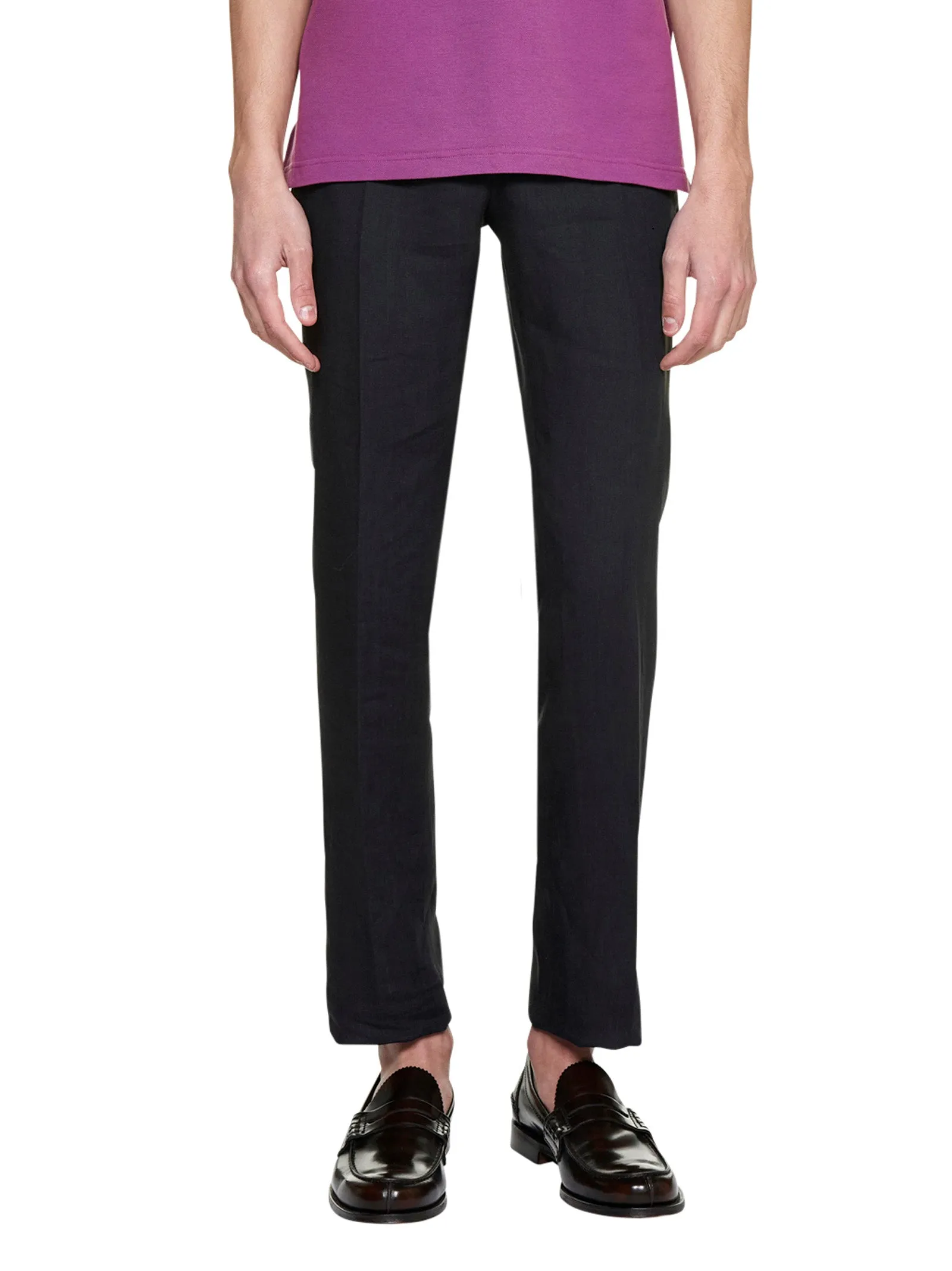 Etro High-Waist Straight-Leg Trousers