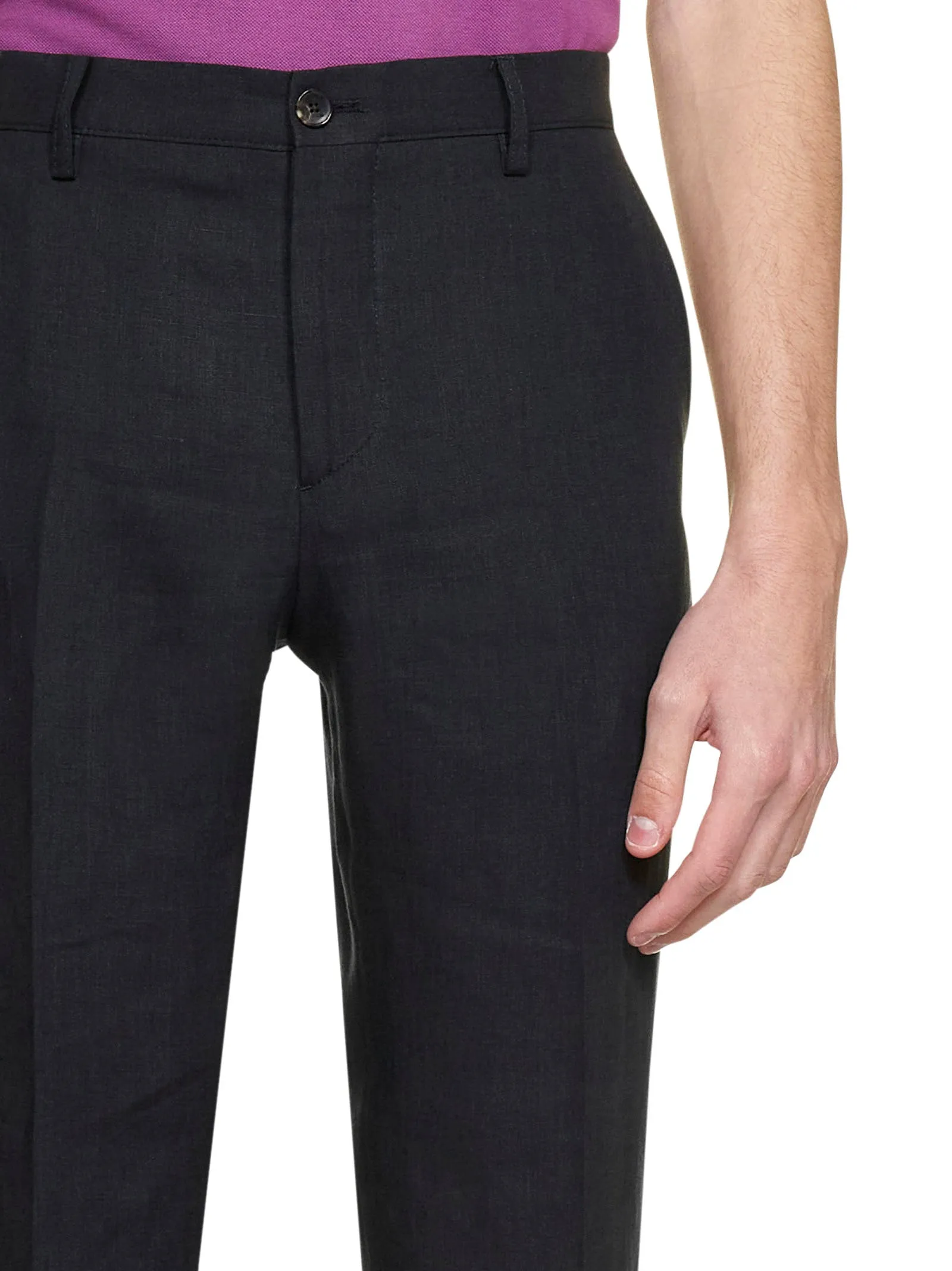 Etro High-Waist Straight-Leg Trousers