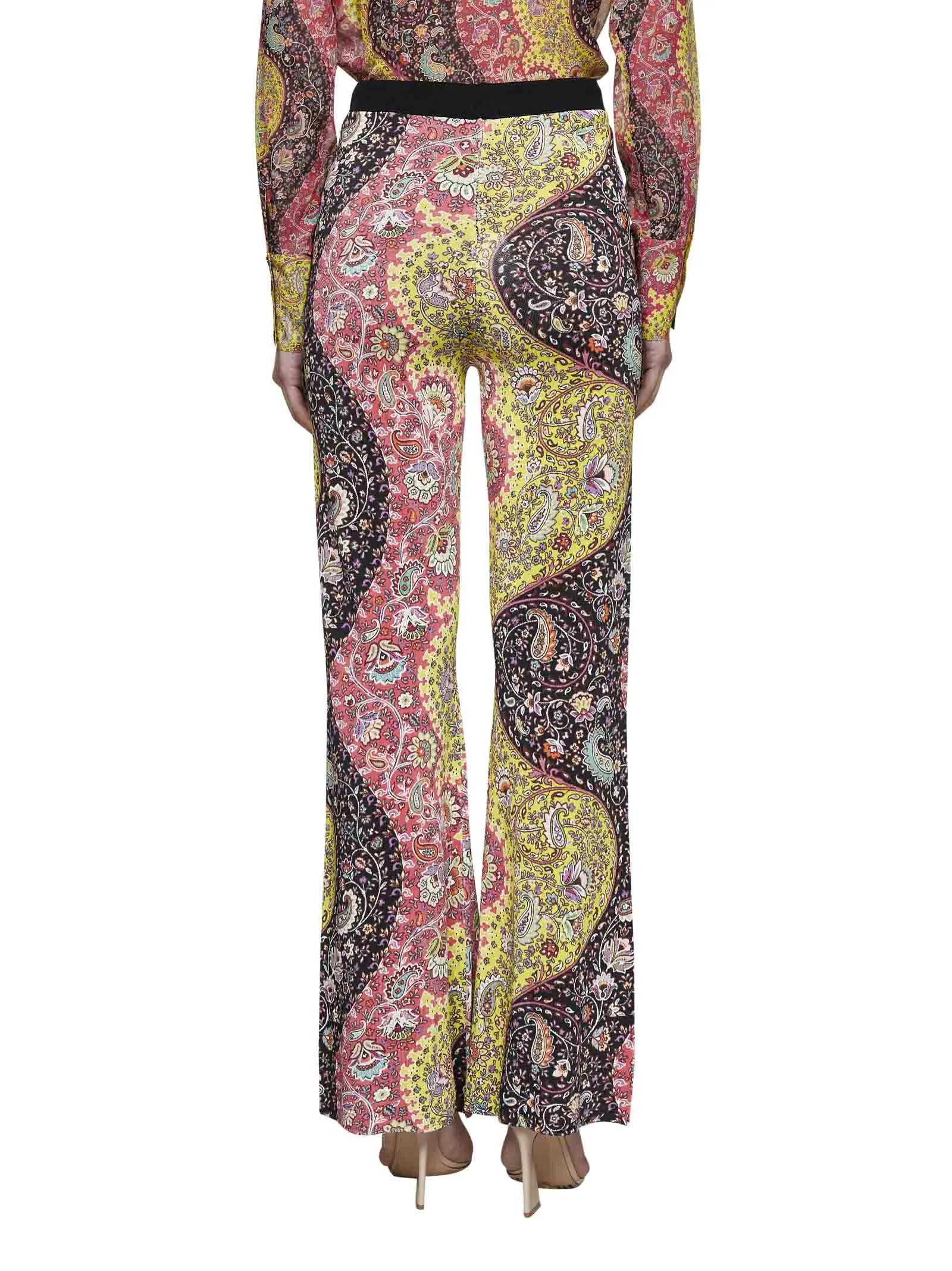 Etro Paisley Printed High-Waist Flared Pants