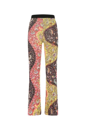 Etro Paisley Printed High-Waist Flared Pants