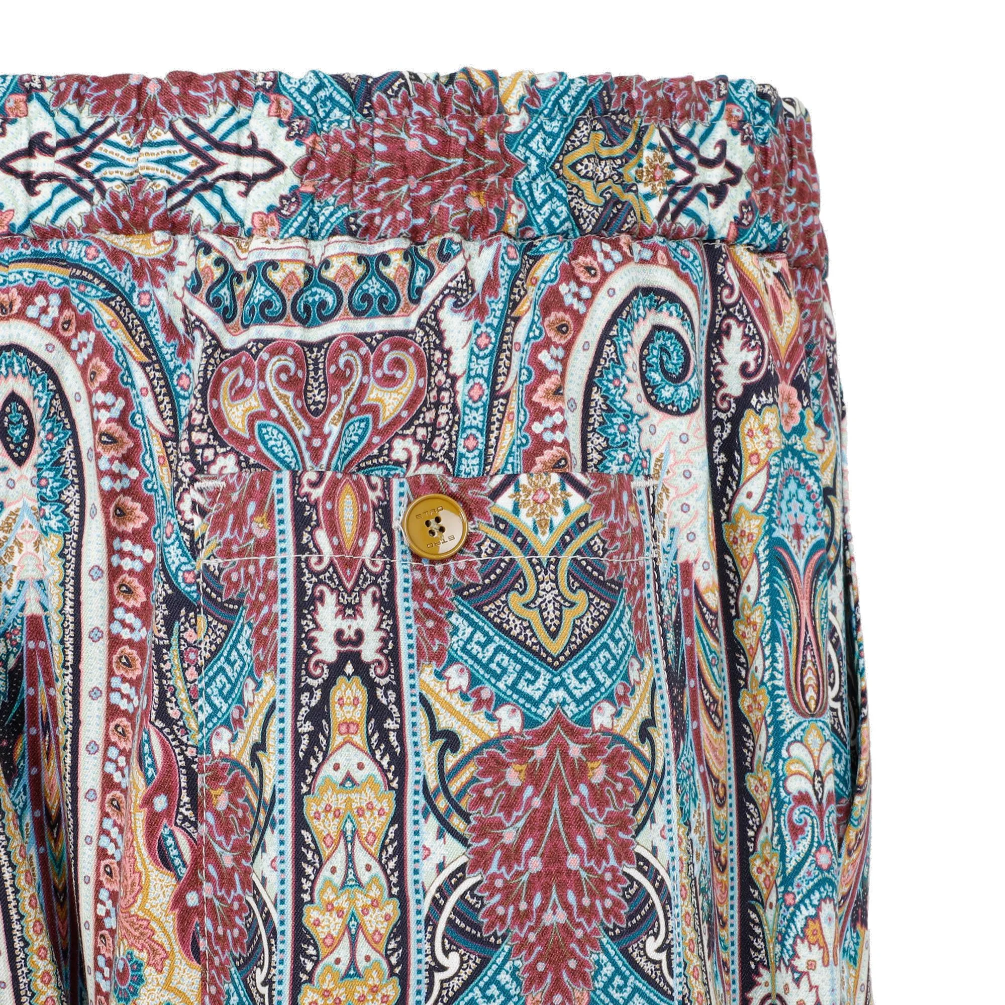 Etro Paisley Printed High-Waist Trousers