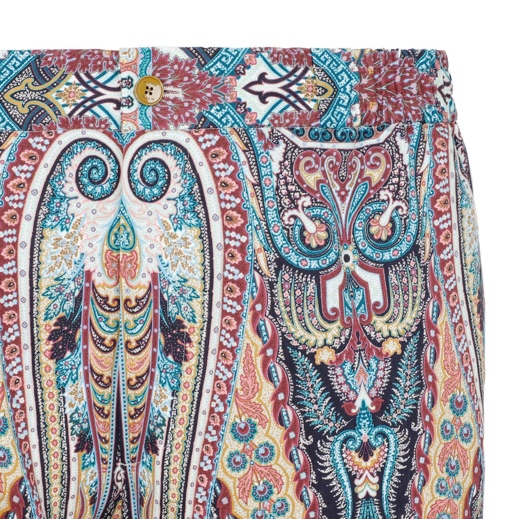 Etro Paisley Printed High-Waist Trousers