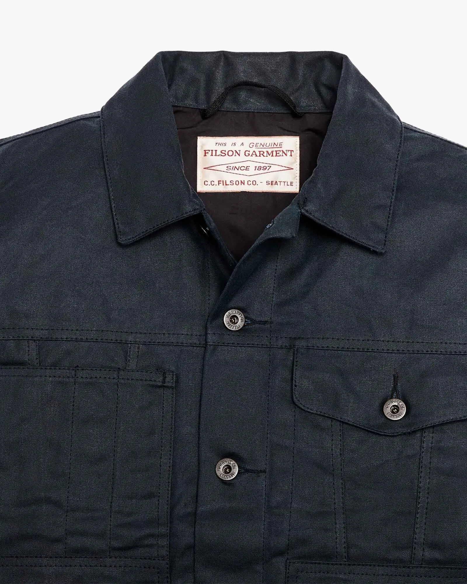 Filson Tin Cloth Short Lined Cruiser Jacket - Service Blue