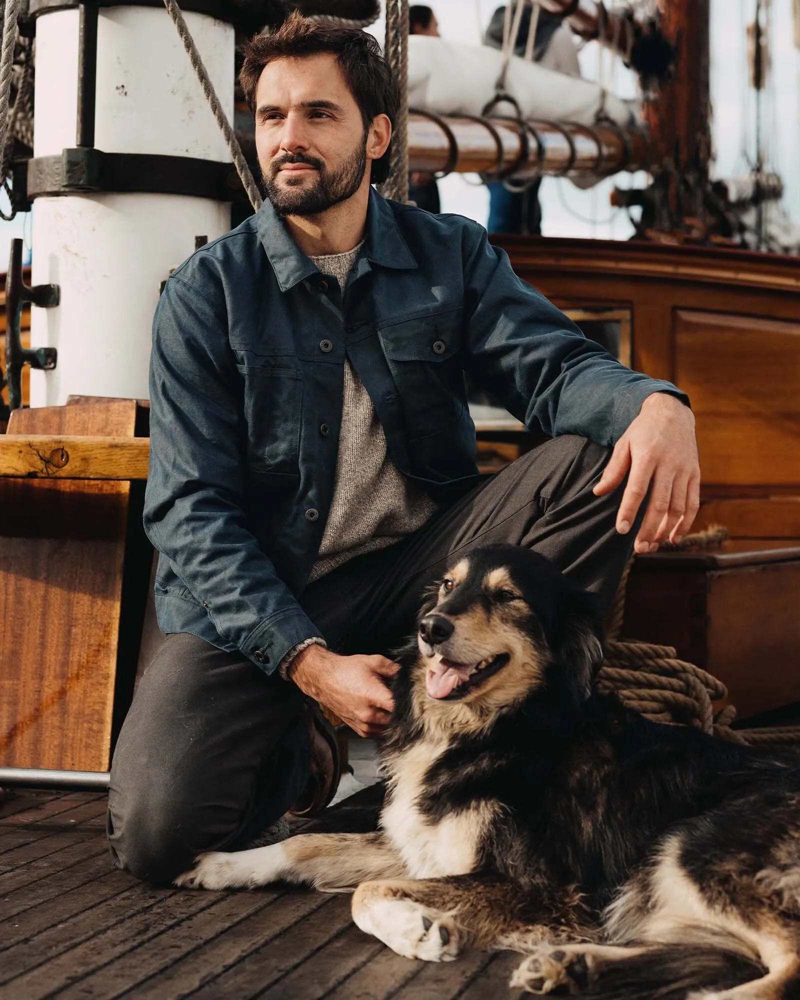 Filson Tin Cloth Short Lined Cruiser Jacket - Service Blue