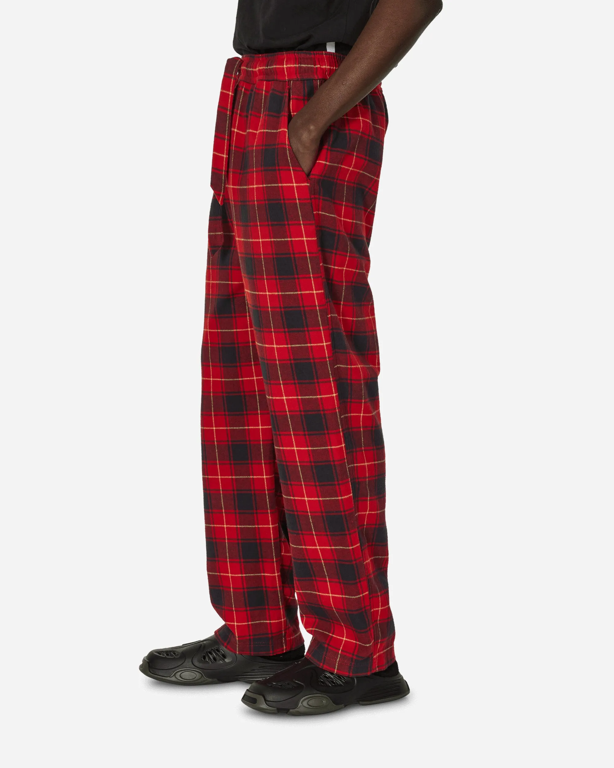 Flannel Plaid Pijamas Pants Red