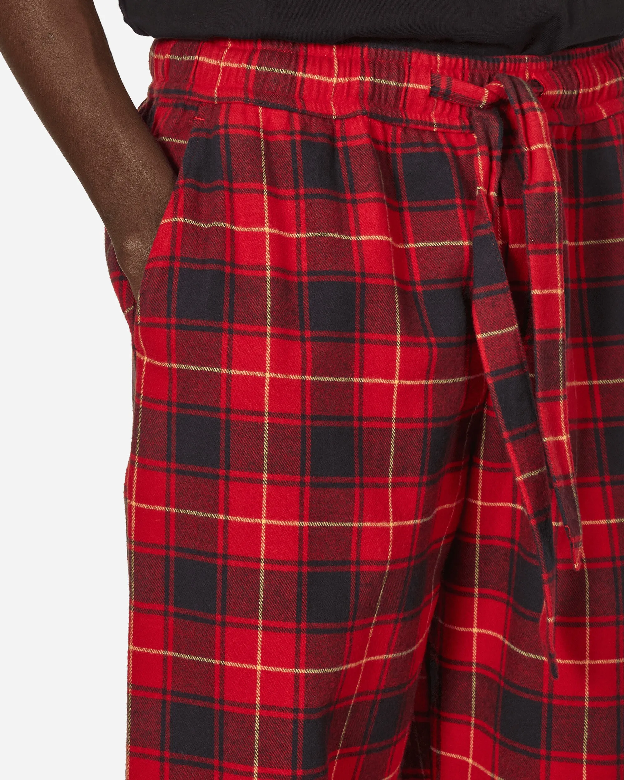 Flannel Plaid Pijamas Pants Red