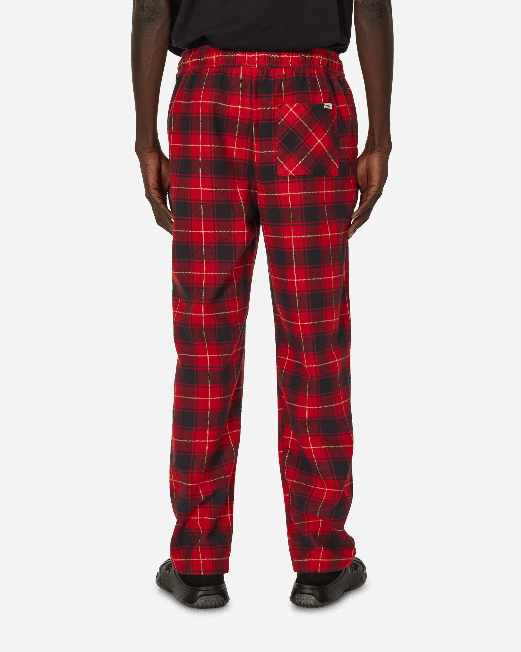 Flannel Plaid Pijamas Pants Red