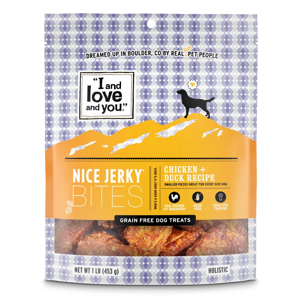 I And Love And You Nice Jerky Grain Free Chicken & Duck Dog Treats
