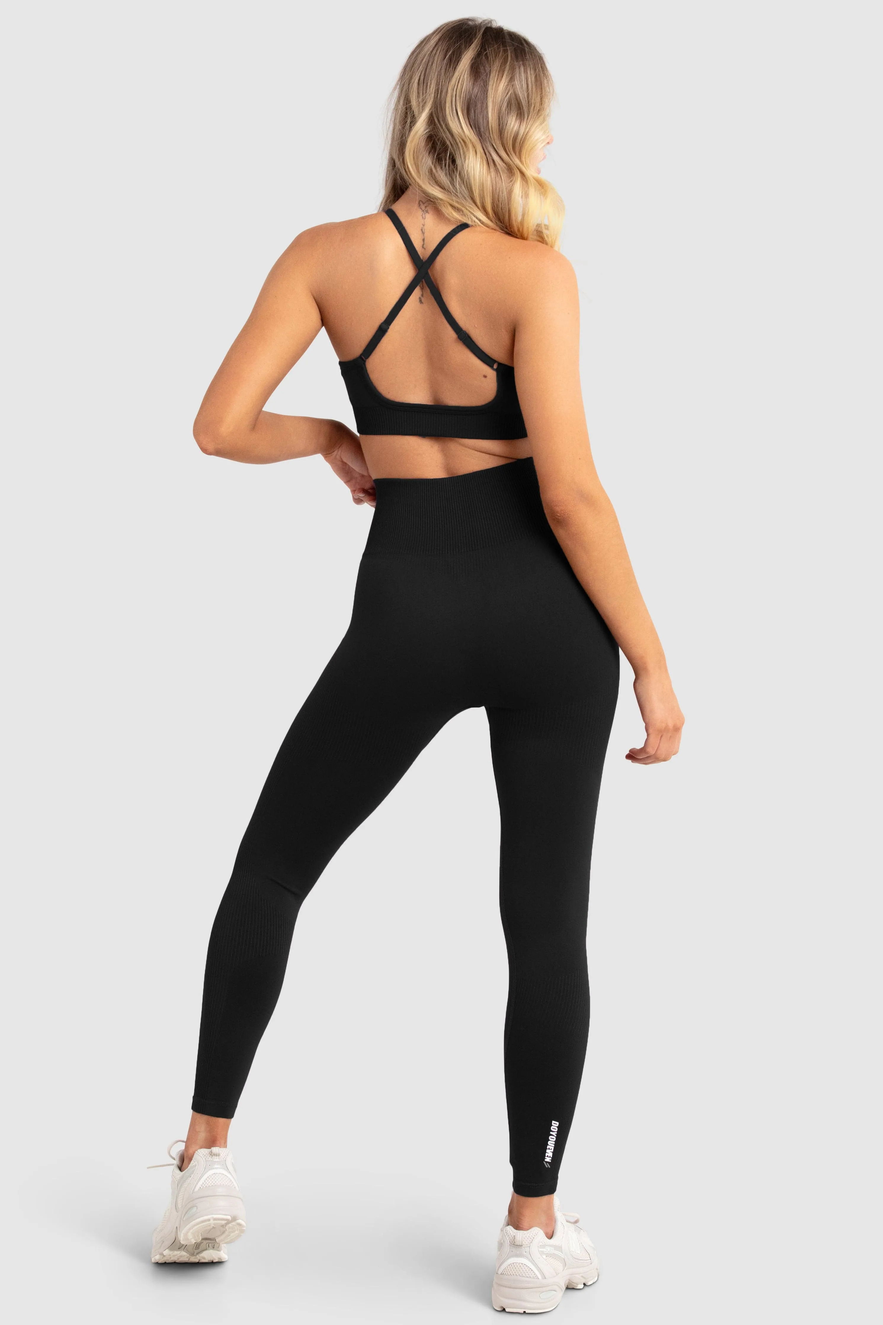 Impact Seamless Crop - Jet Black