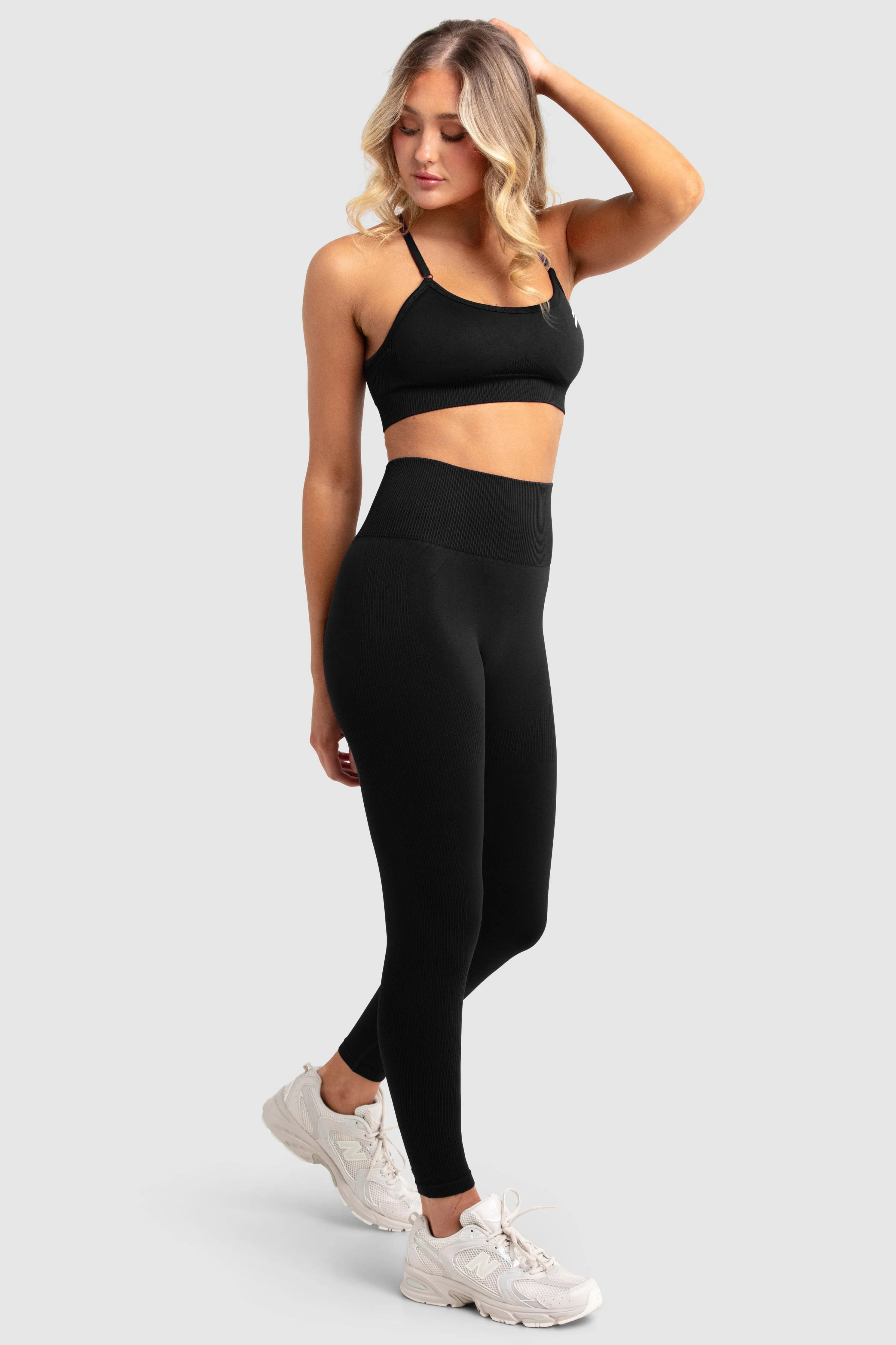 Impact Seamless Crop - Jet Black