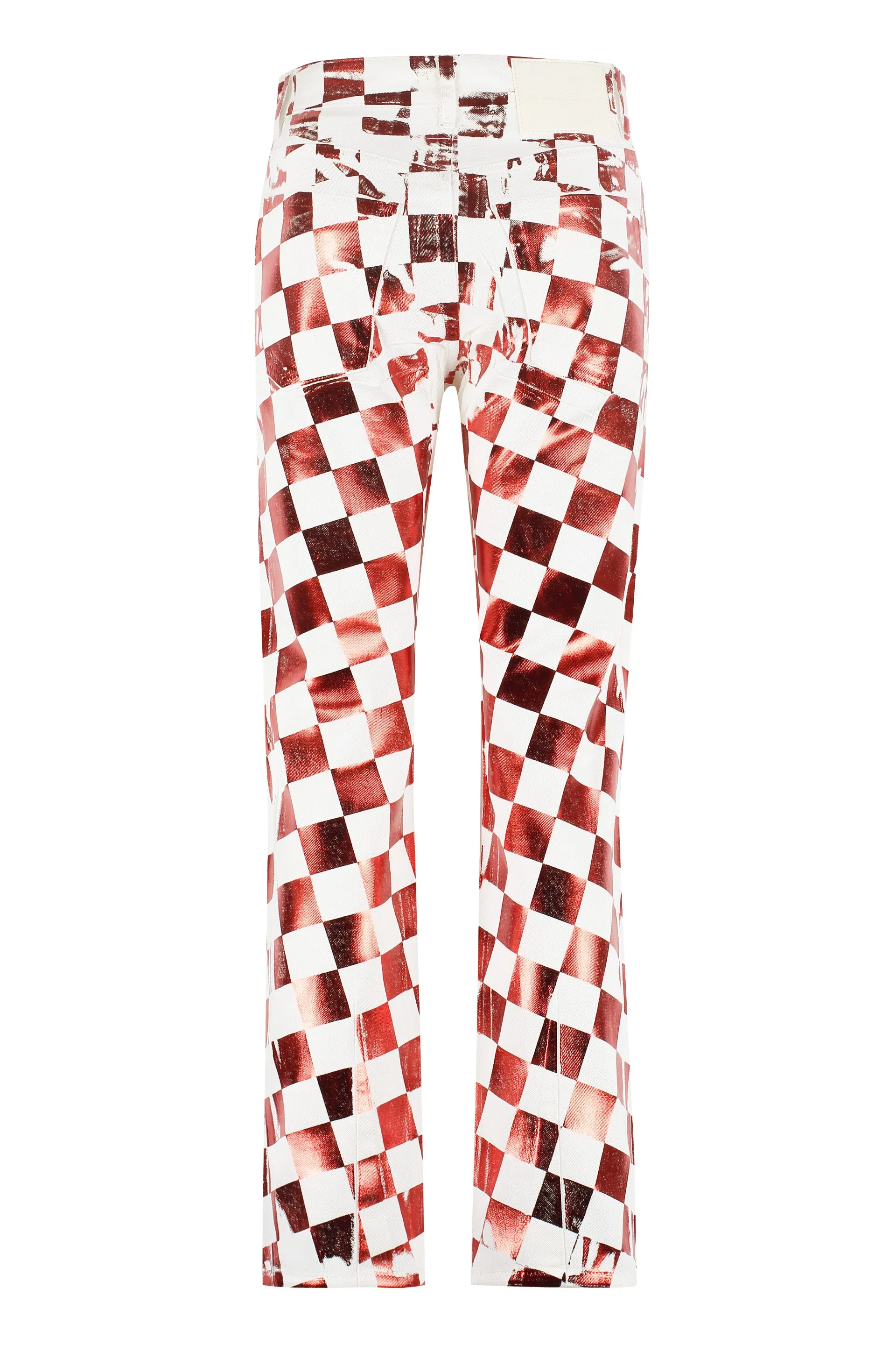 MM6 Maison Margiela Metallic Check Printed Jeans