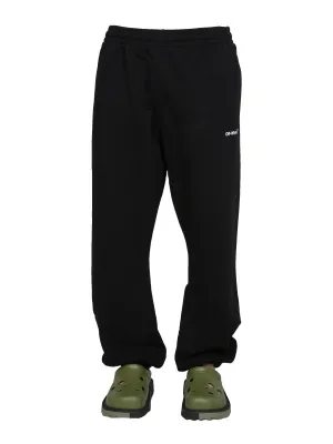 Off-White Logo Printed Straight Leg Trousers