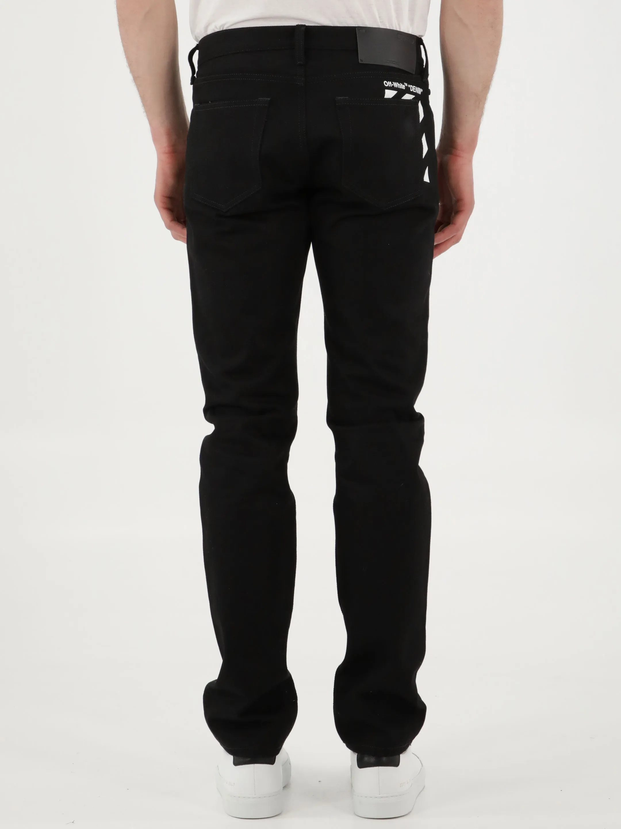 Off-White Signature Diag-Stripe Printed Straight-Leg Pants
