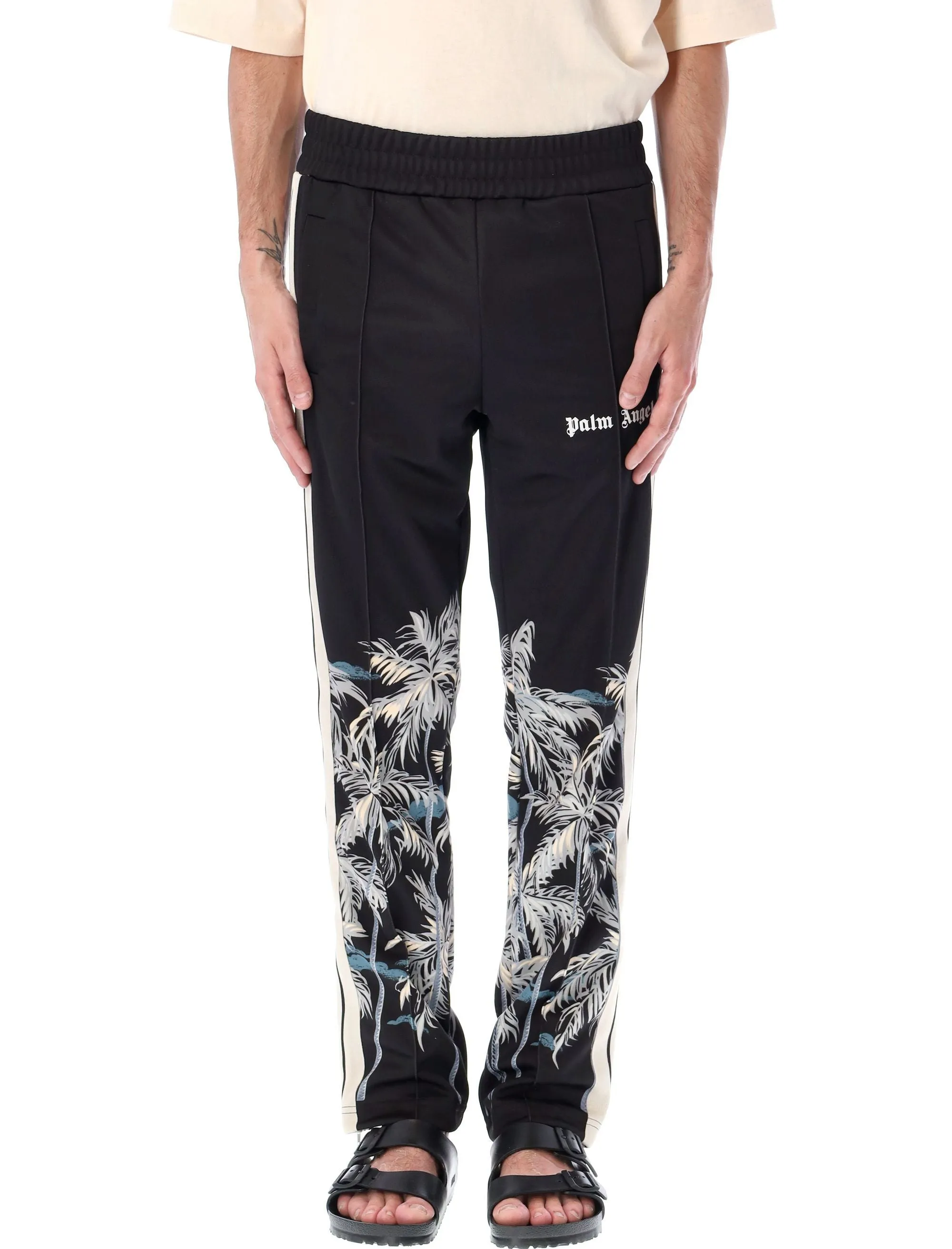 Palm Angels Palm Printed Side Striped Track Pants
