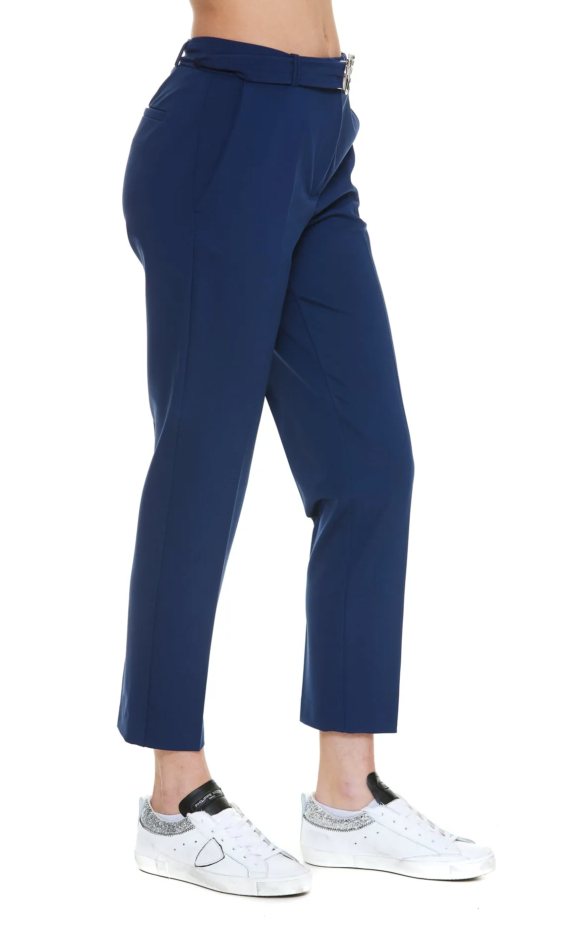 Pinko Logo Belted Waist Pants
