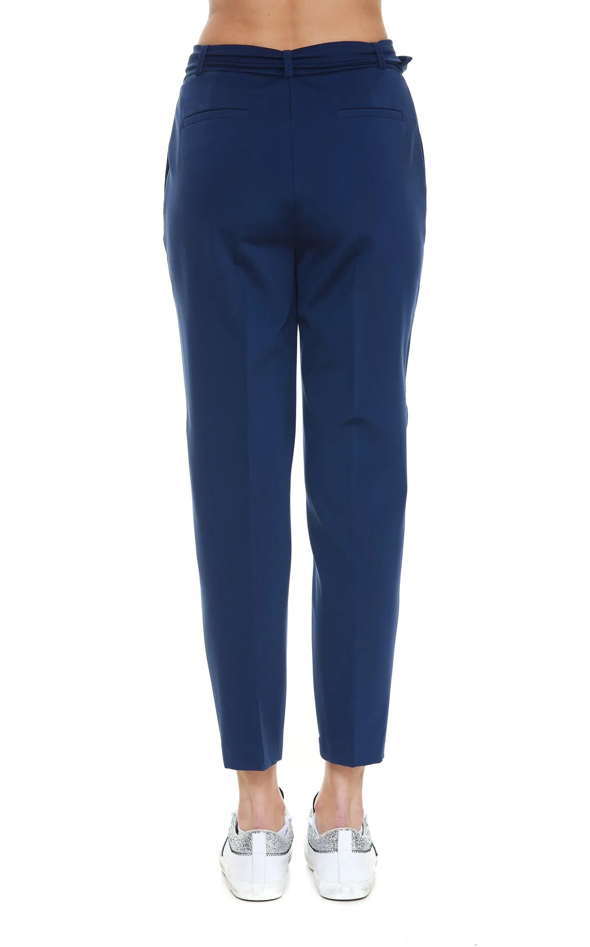 Pinko Logo Belted Waist Pants