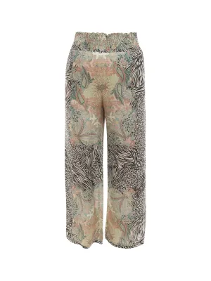 Pinko Mix Printed Wide Leg Trousers