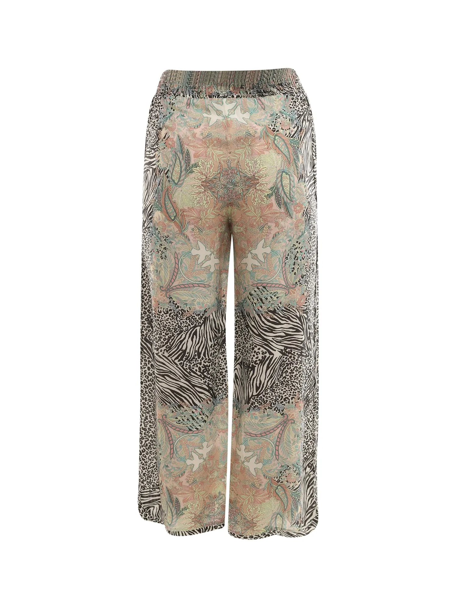 Pinko Mix Printed Wide Leg Trousers
