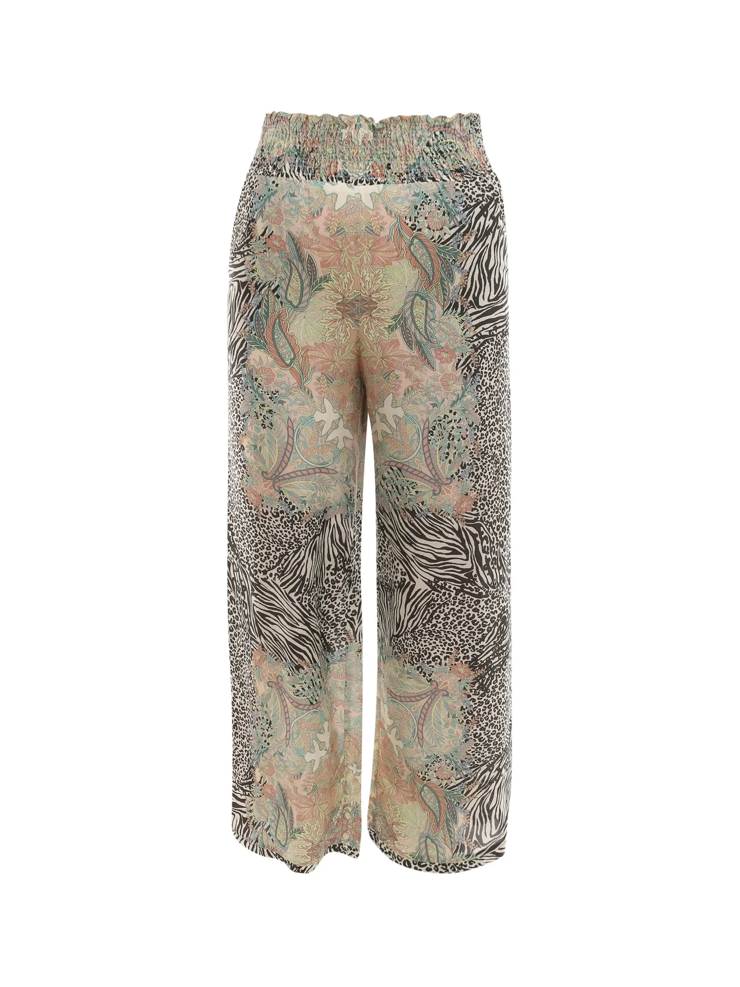 Pinko Mix Printed Wide Leg Trousers