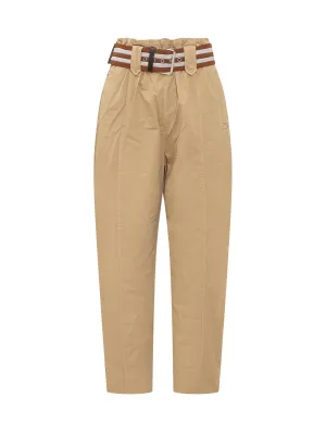 Pinko Striped Belt High Waist Trousers