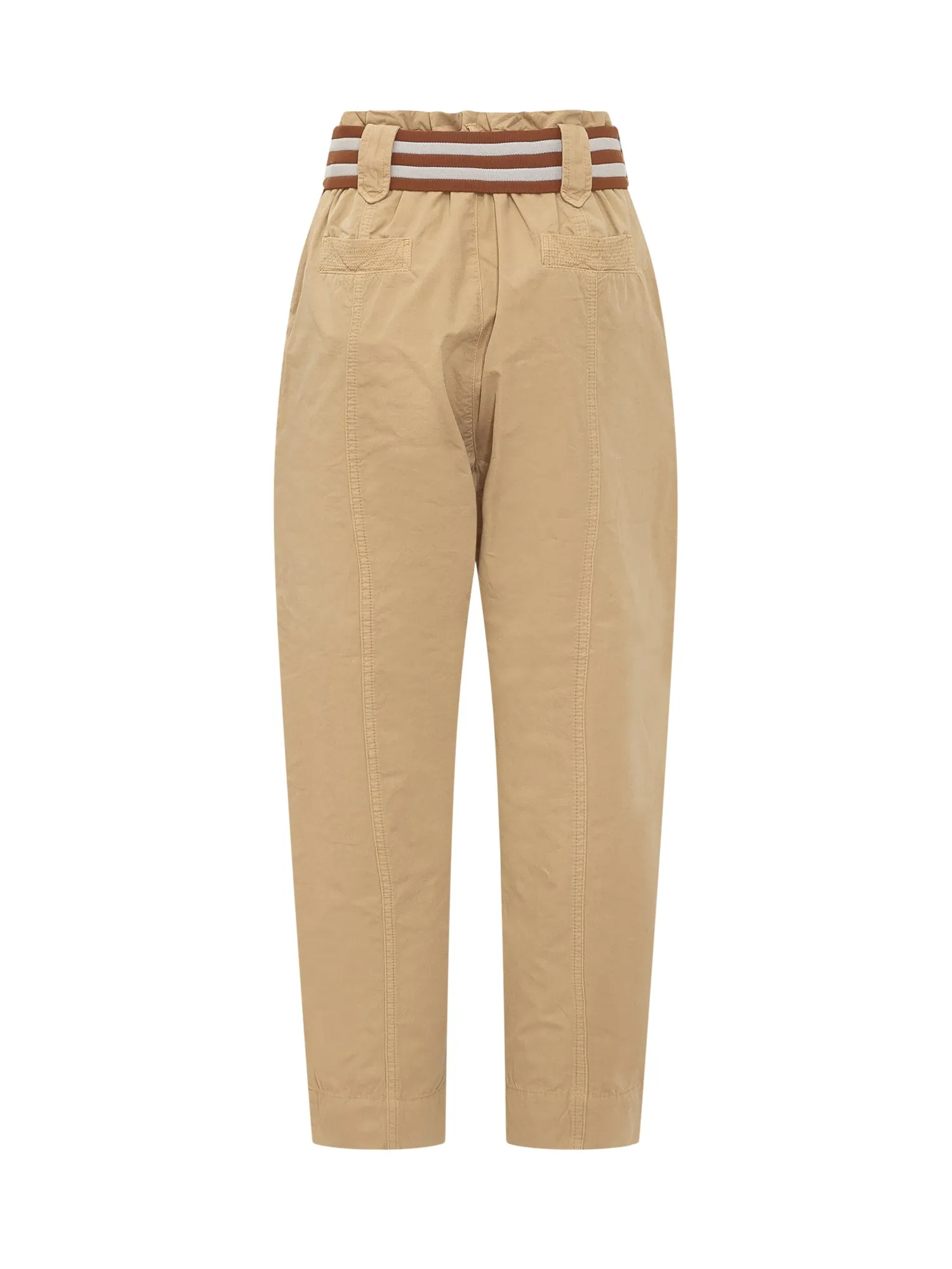 Pinko Striped Belt High Waist Trousers