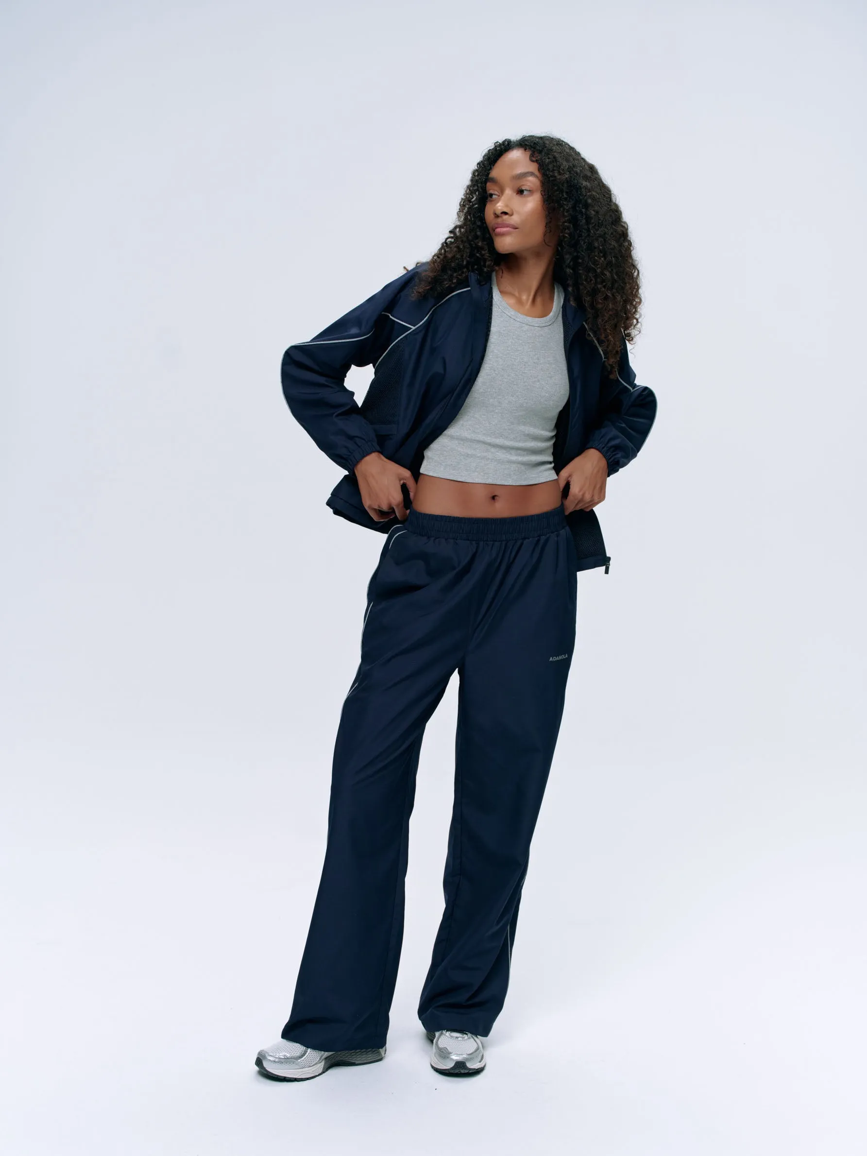 Piping Track Pant - Navy Blue
