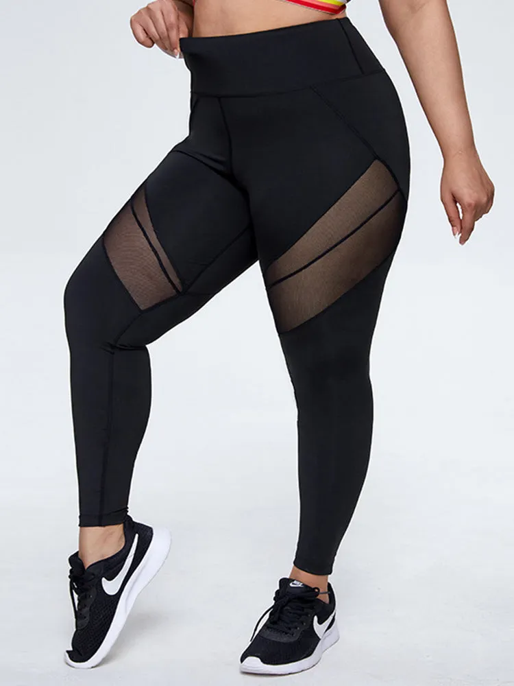 Plus Size High Waisted Yoga Pants Workout Leggings