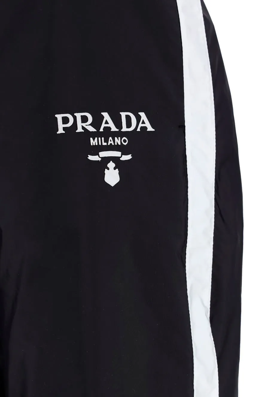 Prada Logo Printed Straight Leg Pants