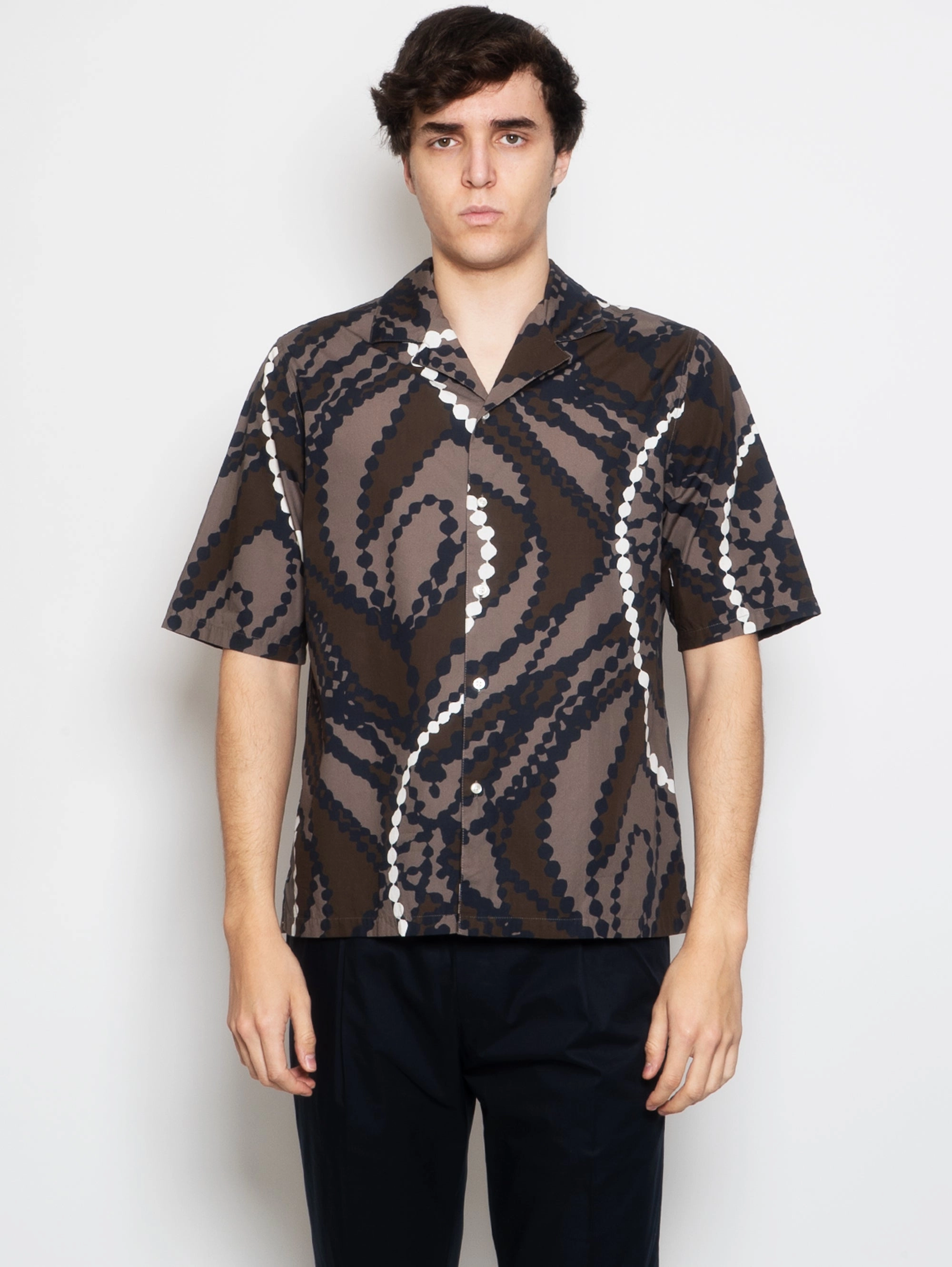 Shirt with Multicolor Three Quarter Sleeves