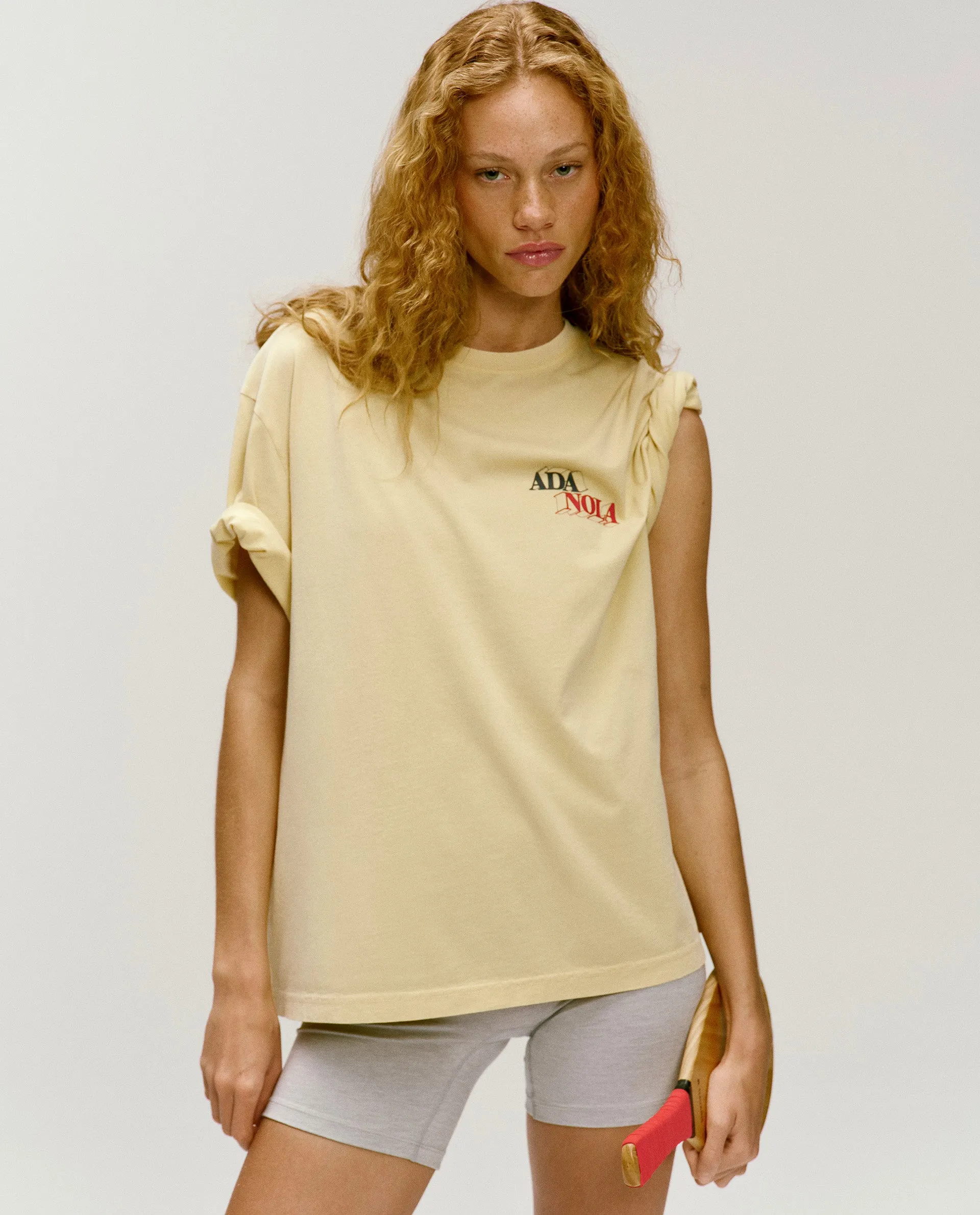 Sports Play Vintage Wash Lightweight T-shirt - Butter Yellow